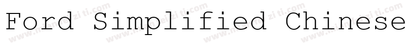 Ford Simplified Chinese Bol字体转换